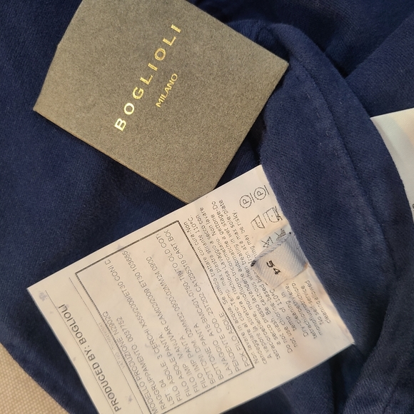 BOGLIOLI Navy Blue SOFT COTTON Unstructured Casual Jacket 3 Button (54IT) US 42 - Picture 11 of 12